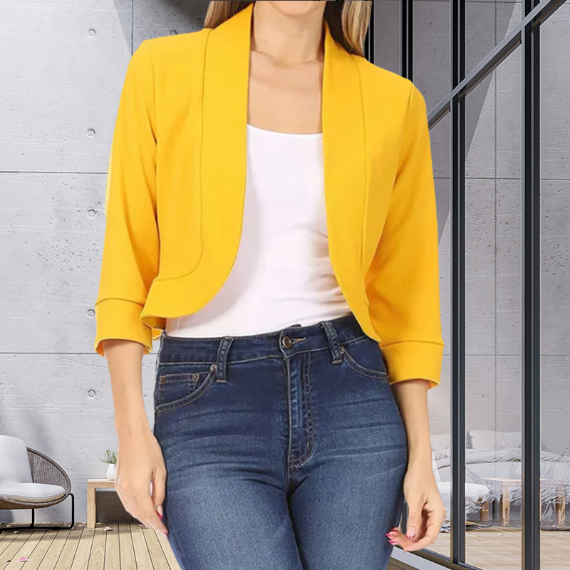 Chic and Stil | Solid cropped blazer