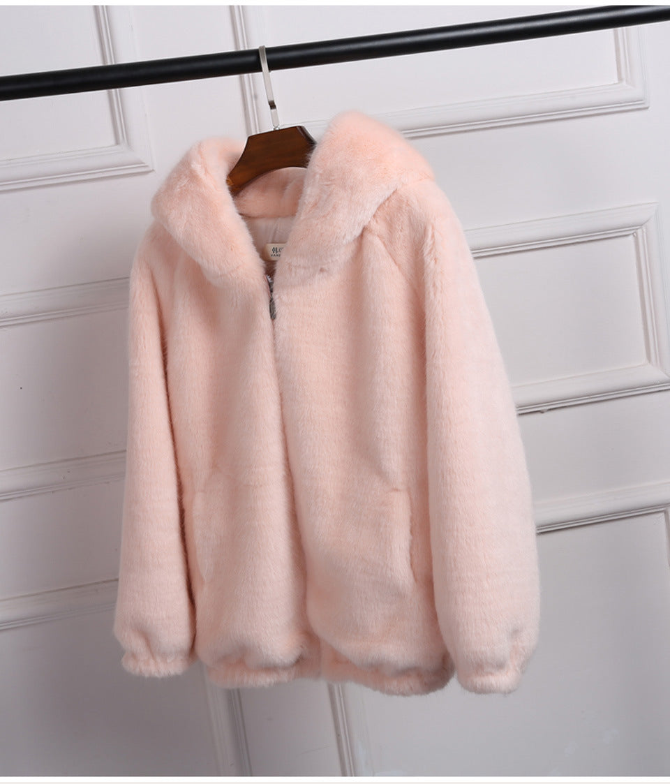 Ladies Stylish Chic Soft Hooded Jacket