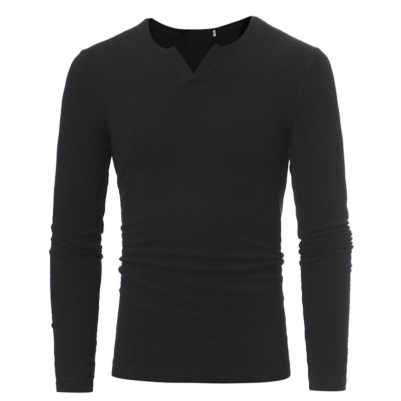 T-shirt à manches longues pour hommes en design moderne en tricot fin Chic und Stil