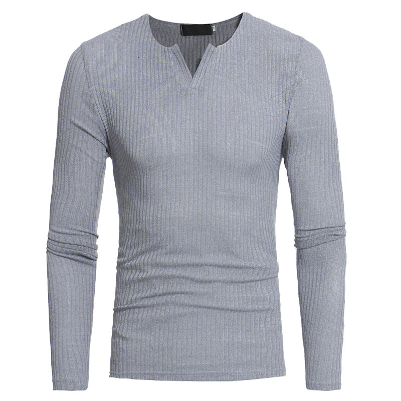 T-shirt à manches longues pour hommes en design moderne en tricot fin Chic und Stil