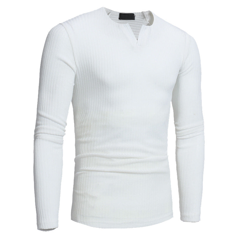 T-shirt à manches longues pour hommes en design moderne en tricot fin Chic und Stil