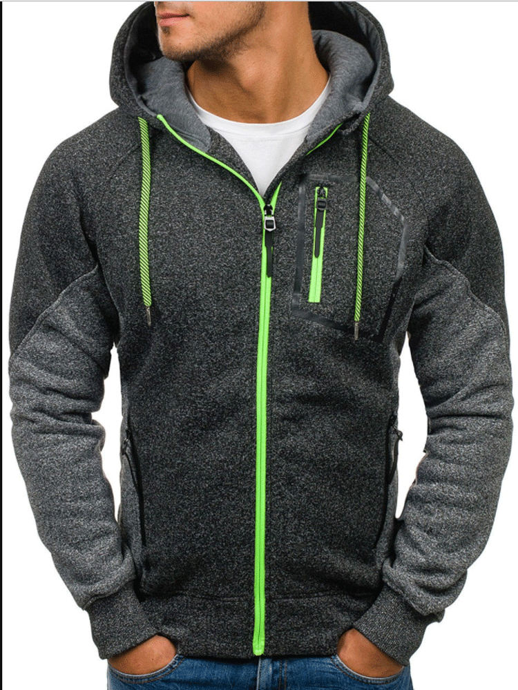 Homme Veste de sport de haute qualité avec fermeture éclair moderne et poches pratiques Chic und Stil