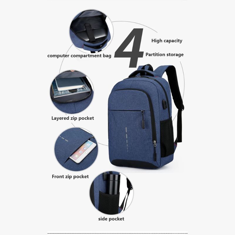 Chic and Style | RAYMOND | Ultralight Waterproof Men's Backpack with Back Pocket