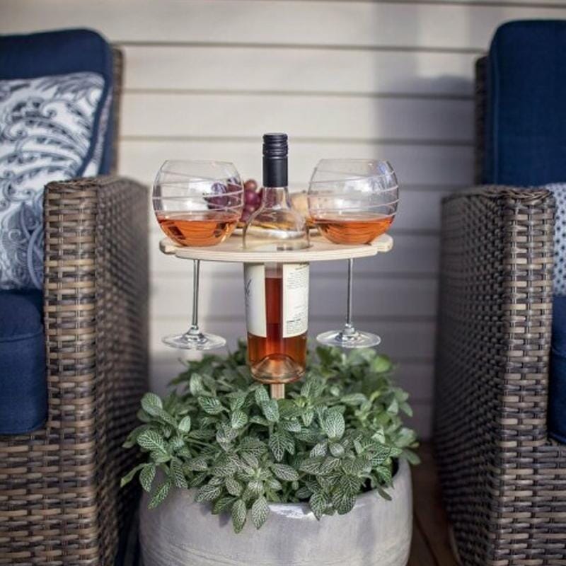 Chic and Style | Portable Wine Table for Outdoor Use
