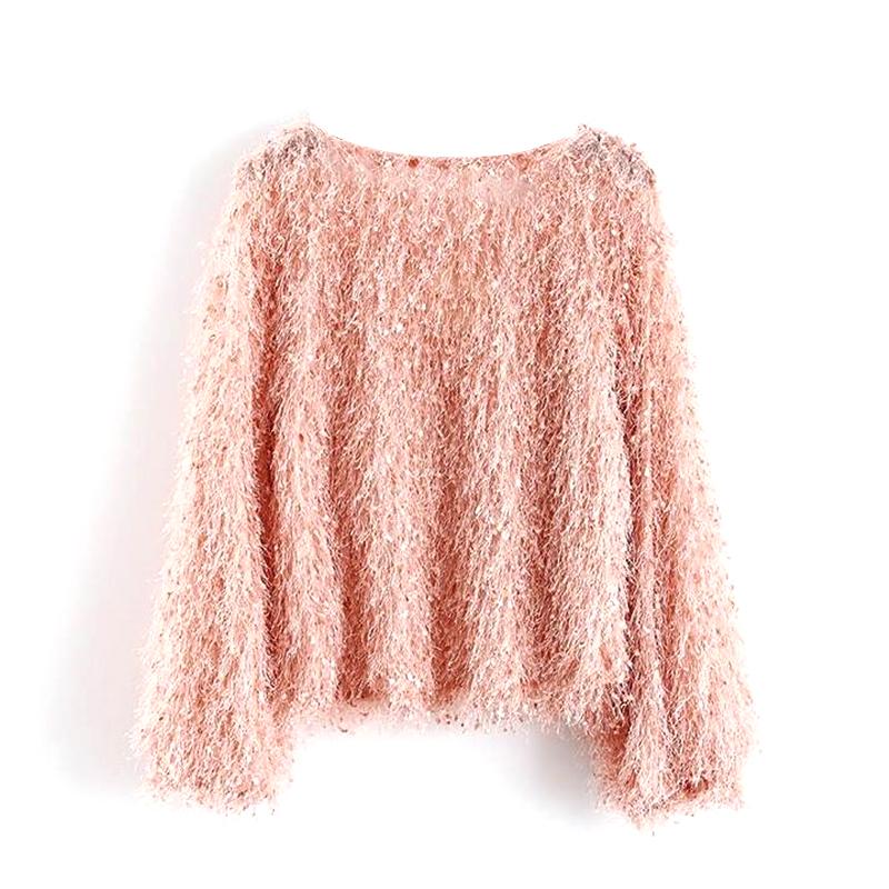 Chic and Stil | Round neck teddy sweater