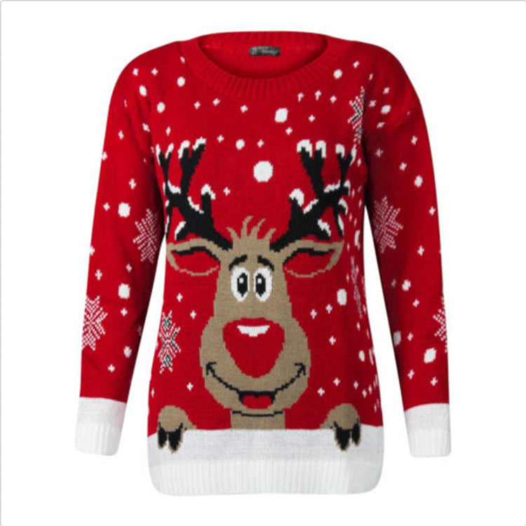 Pull en laine de Noël pour femmes avec motif de renne festif et effets 3D Chic und Stil