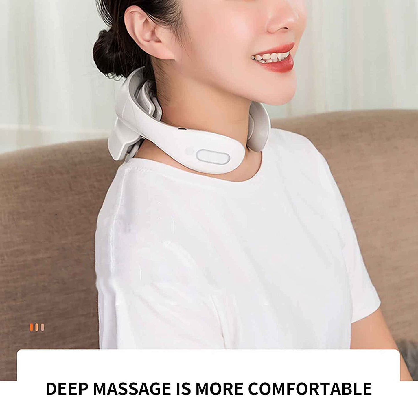 Chic and Style | Neck Massager with Heat, Pain Therapy, Smart Neck Massager, 4 Massage Heads Handheld Deep Tissue Trigger Point Massager