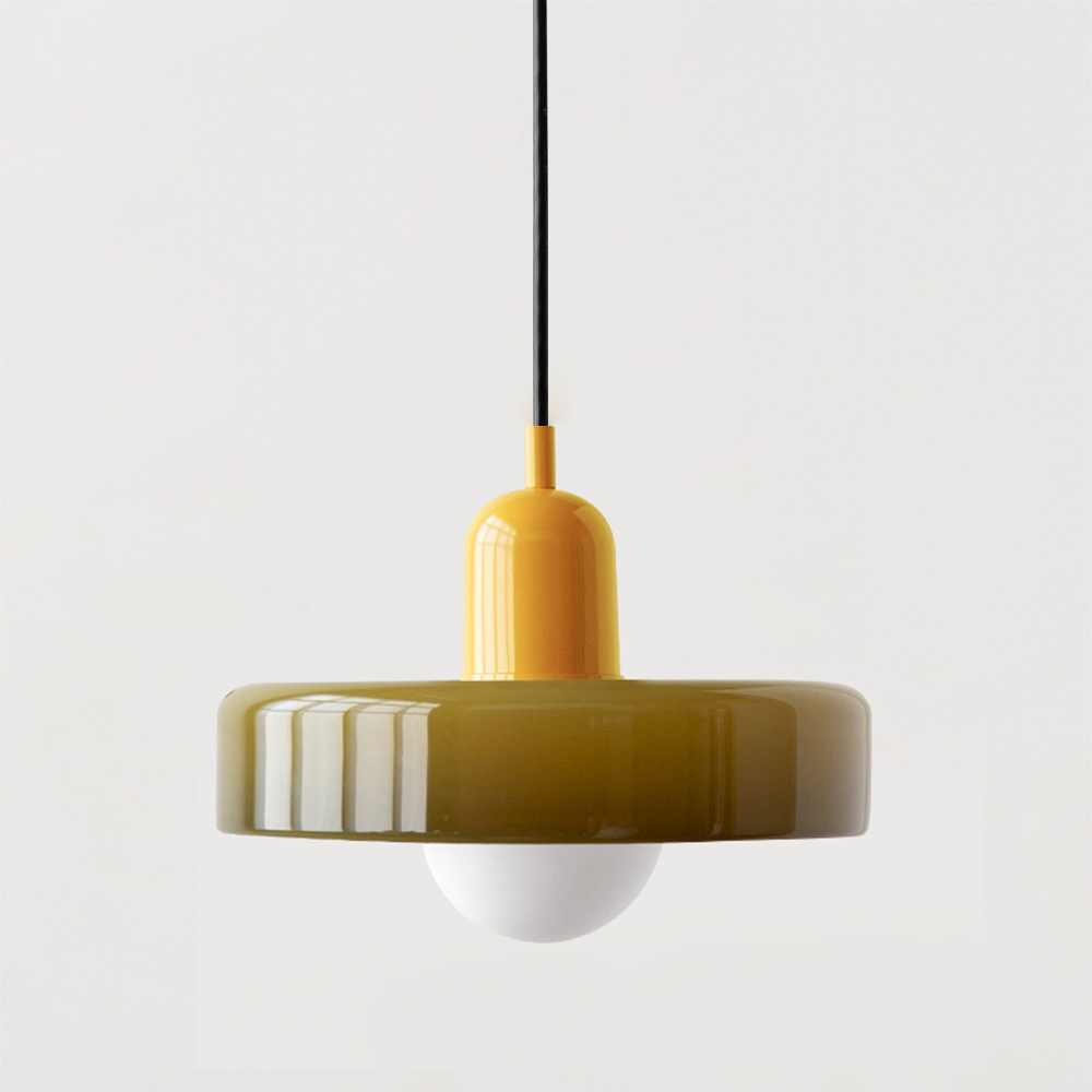 Chic and Style | Pendant lights made of colored glass | Elegant pendant light in Bauhaus style | Designer lamp for living room and dining room