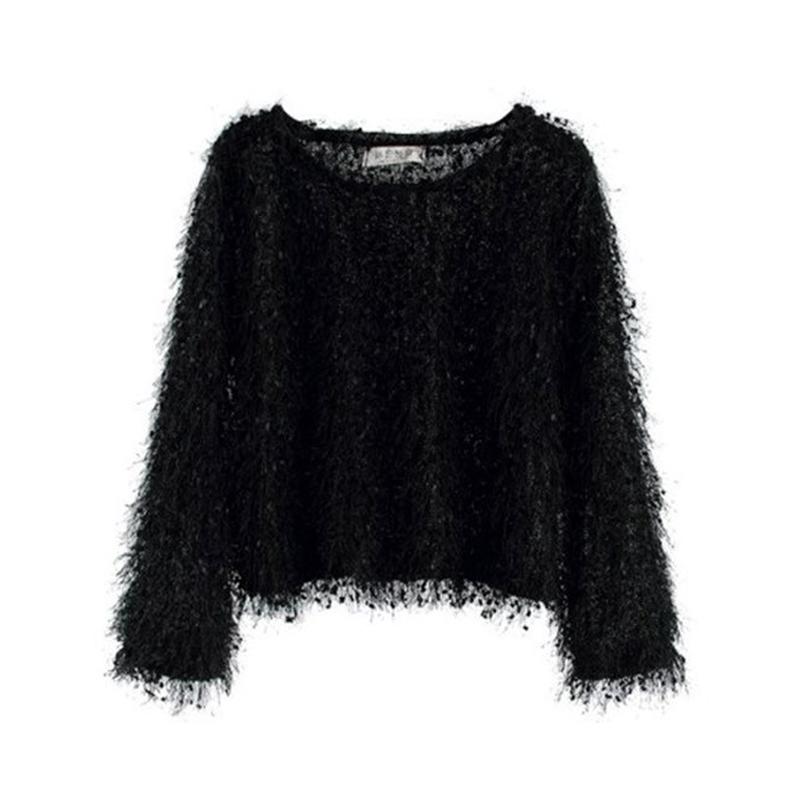 Chic and Stil | Round neck teddy sweater
