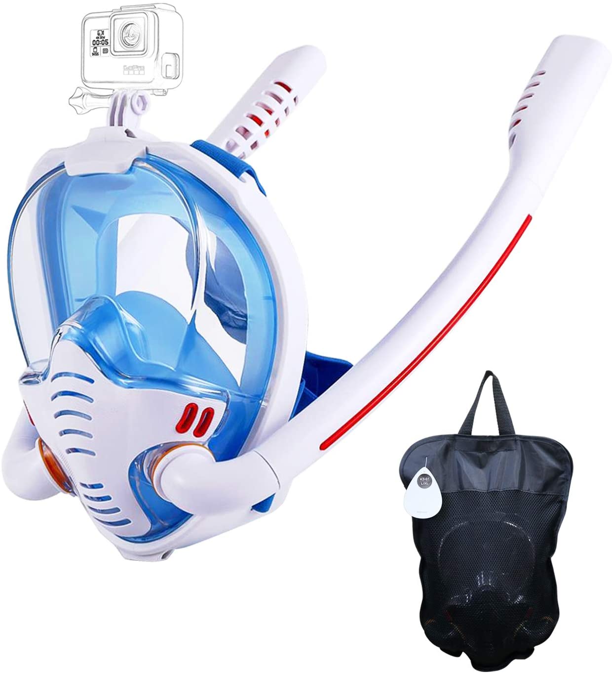 Chic and Style | Snorkeling Mask with Anti-Fog Cloths, 180 Degree HD Panoramic View