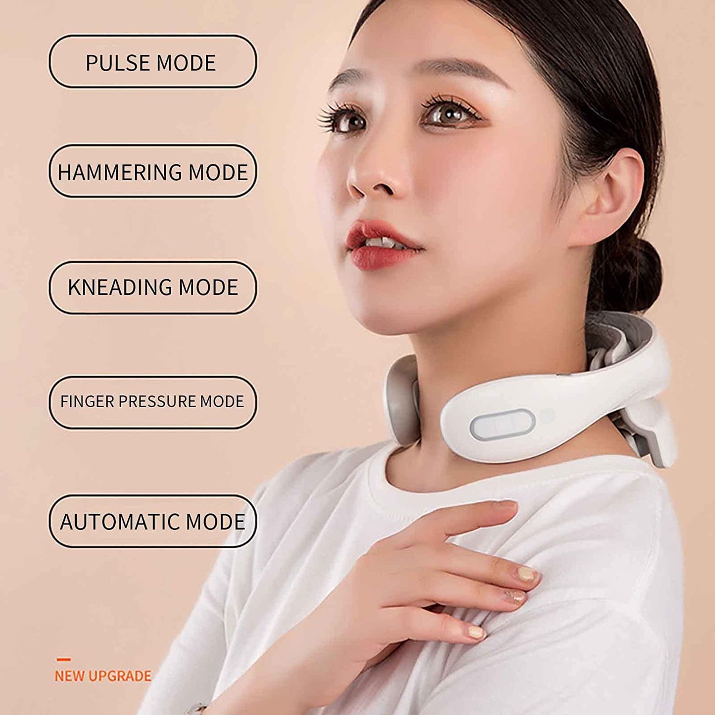Chic and Style | Neck Massager with Heat, Pain Therapy, Smart Neck Massager, 4 Massage Heads Handheld Deep Tissue Trigger Point Massager
