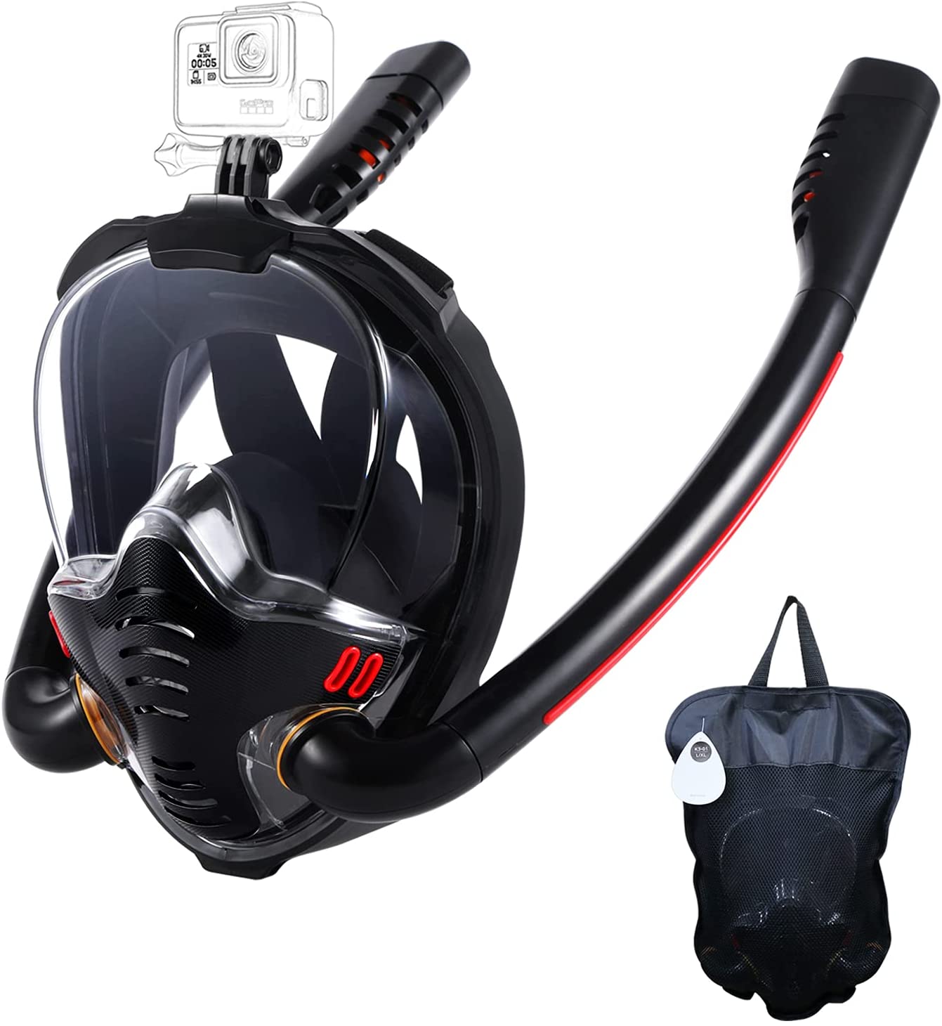 Chic and Style | Snorkeling Mask with Anti-Fog Cloths, 180 Degree HD Panoramic View