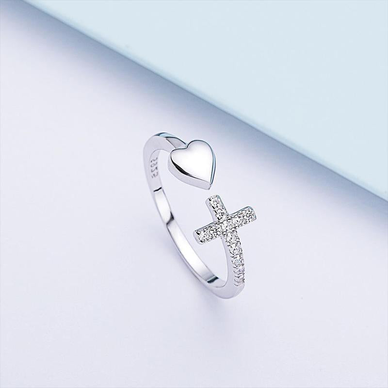 Chic and Style | S925 Sterling Silver Love Cross Ring