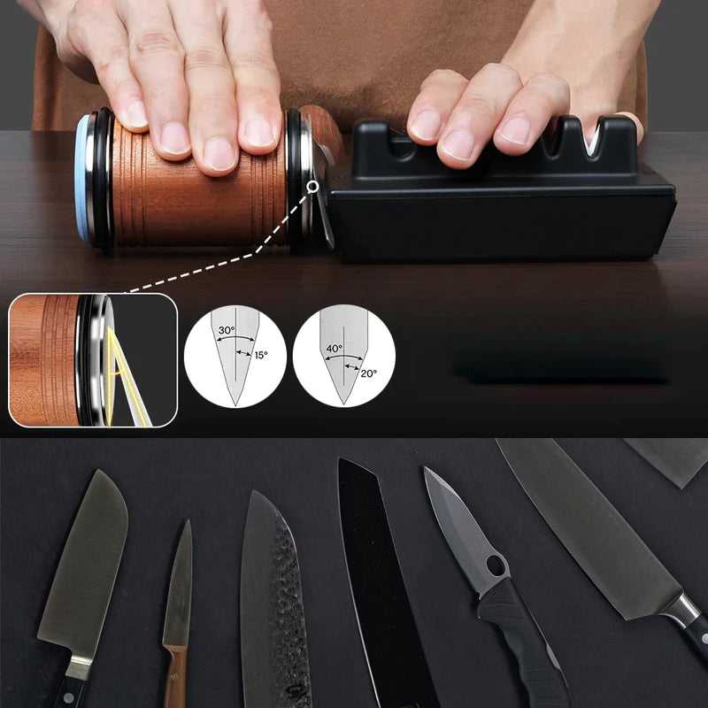 Chic and Style | Rolling Knife Sharpener Set