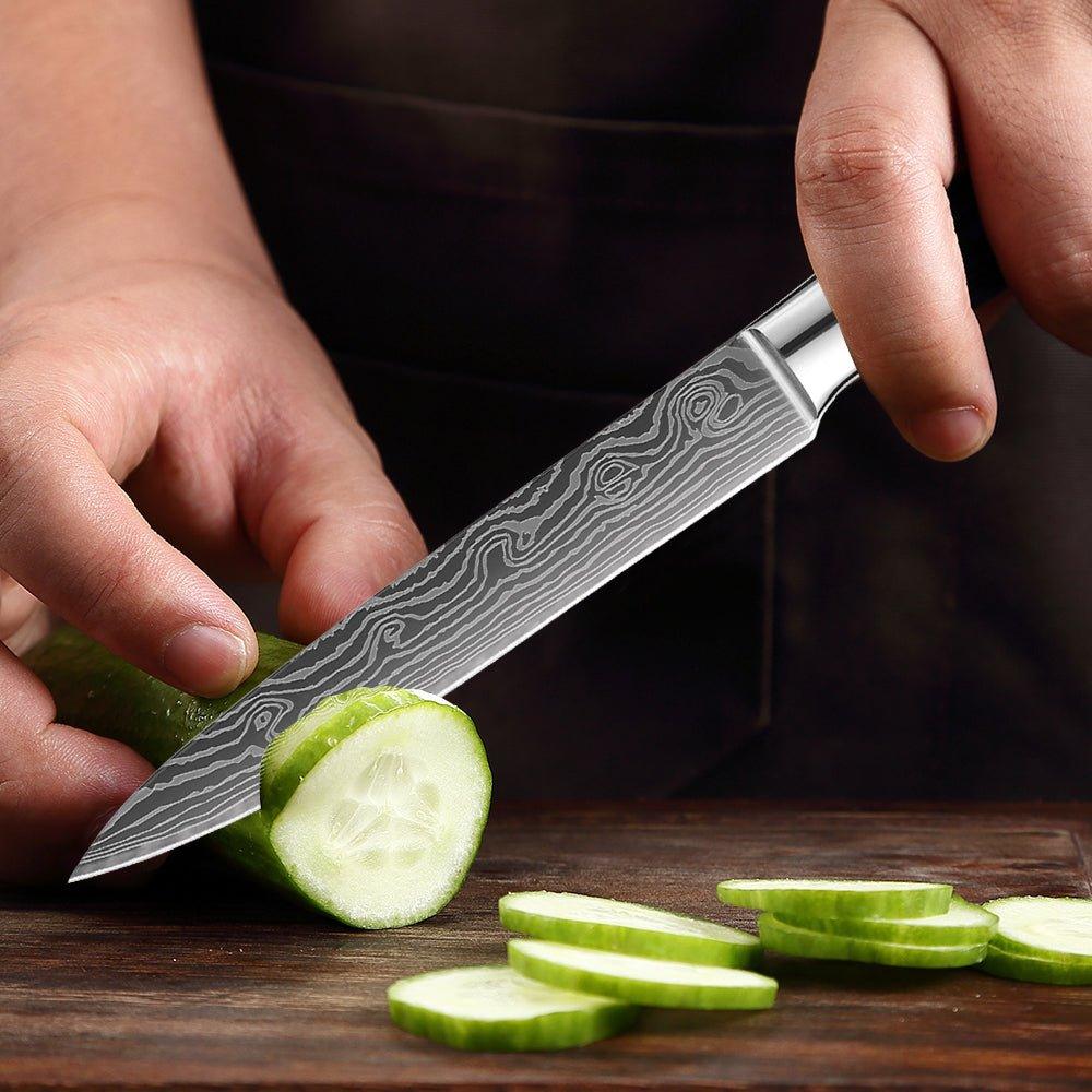 Ensemble de 7 Couteaux de Cuisine en Acier Inoxydable - ChicUndStil