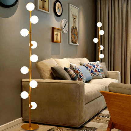 Élégante Lampe Pied Nordique - Verre Design - Chic-Gulvlampe-ChicUndStil