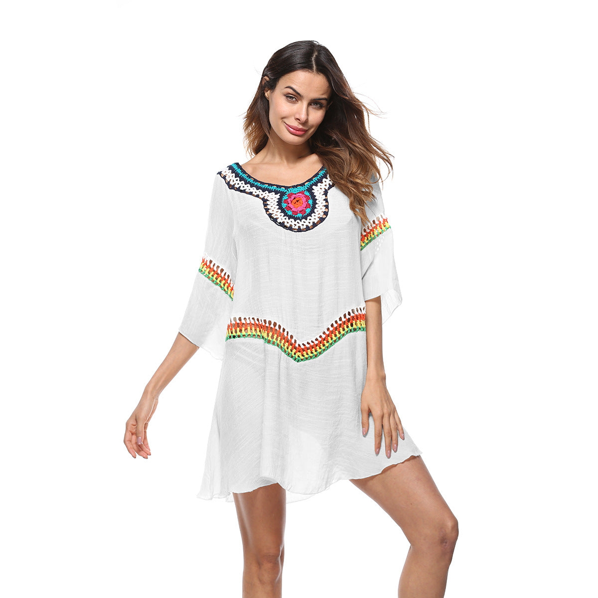 Tunique de plage brodée pour femmes Chic und Stil