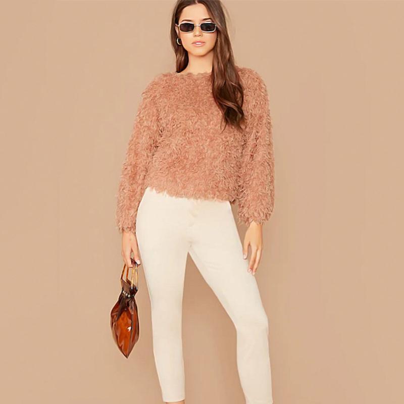 Chic and Stil | Round neck teddy sweater