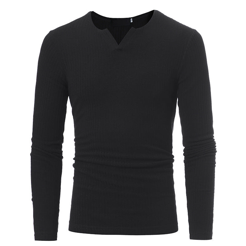 T-shirt à manches longues pour hommes en design moderne en tricot fin Chic und Stil
