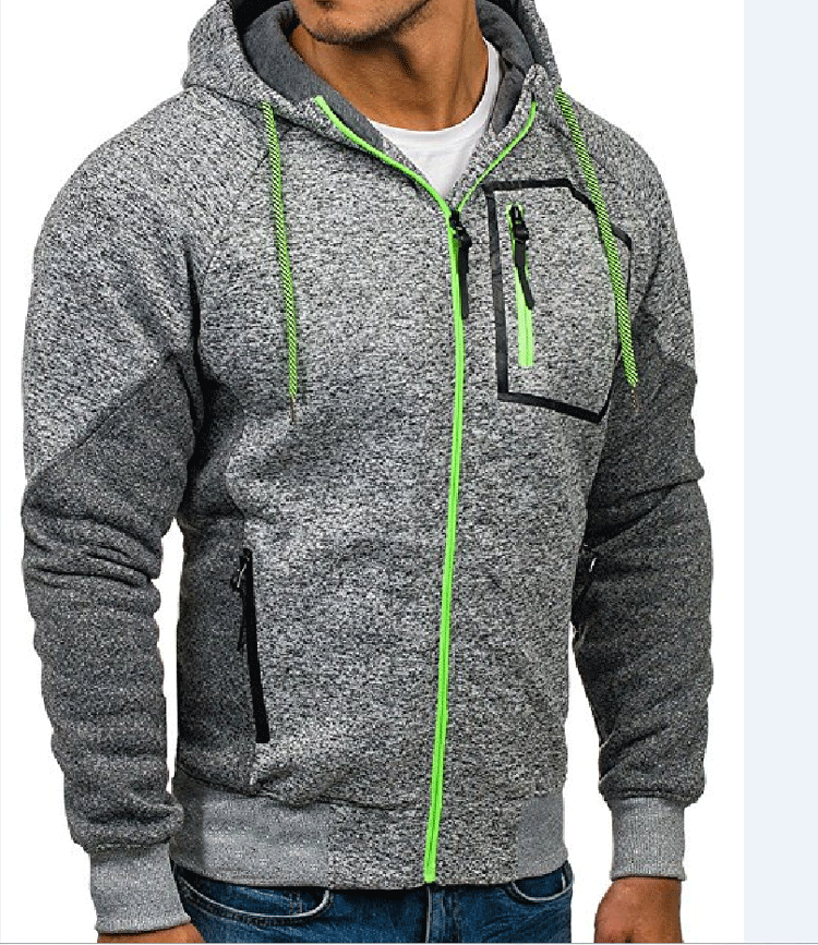 Homme Veste de sport de haute qualité avec fermeture éclair moderne et poches pratiques Chic und Stil
