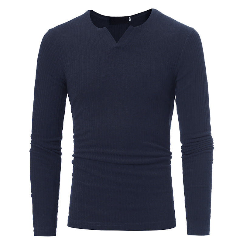 T-shirt à manches longues pour hommes en design moderne en tricot fin Chic und Stil