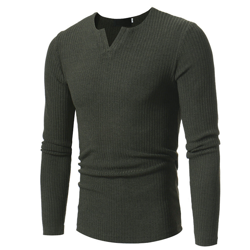 T-shirt à manches longues pour hommes en design moderne en tricot fin Chic und Stil