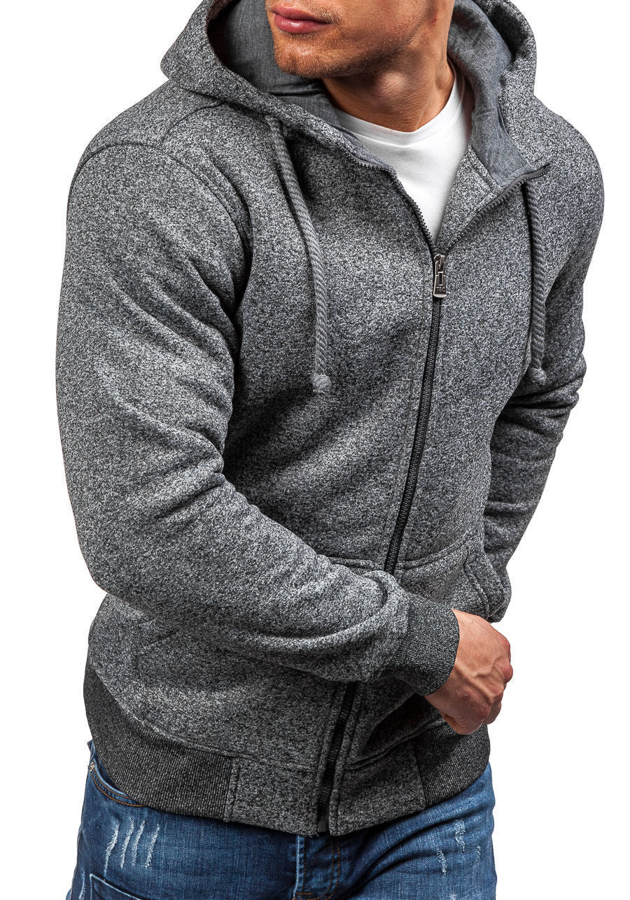 Veste à capuche pour hommes avec fermeture éclair moderne et poches latérales pratiques Chic und Stil