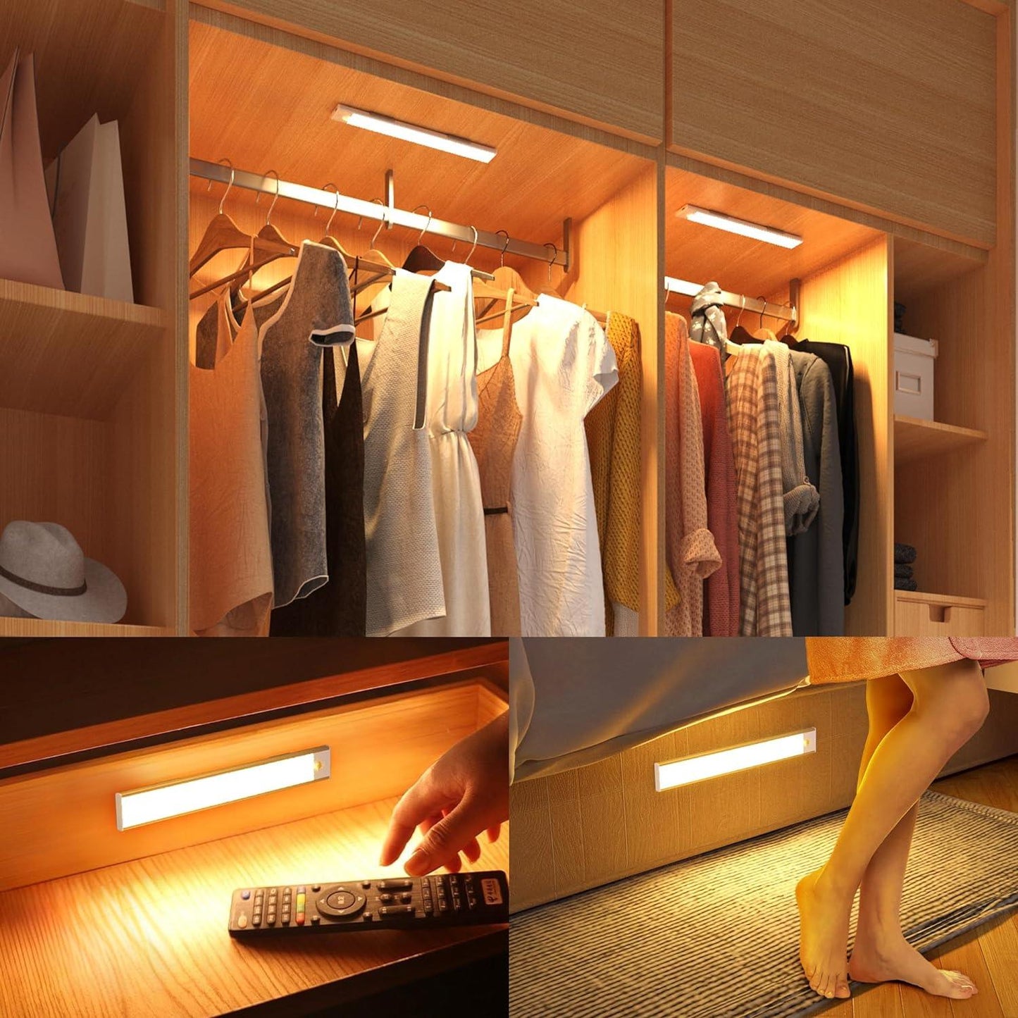 Chic and Style | Wireless LED Light with Sensor – Magnetic Mount 3 Light Colors for Hallway and Stairs