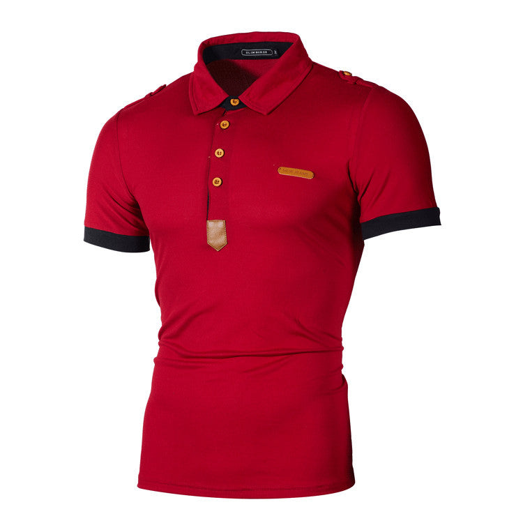 Hommes Polo à manches courtes élégant avec un design de col unique Chic und Stil