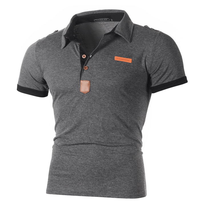 Hommes Polo à manches courtes élégant avec un design de col unique Chic und Stil