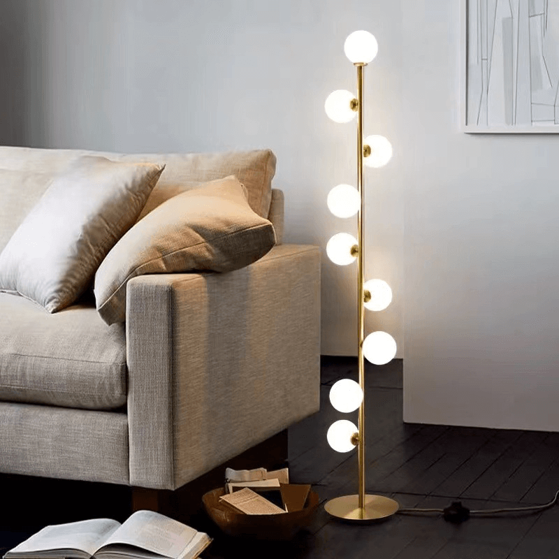 Élégante Lampe Pied Nordique - Verre Design - Chic-Gulvlampe-ChicUndStil