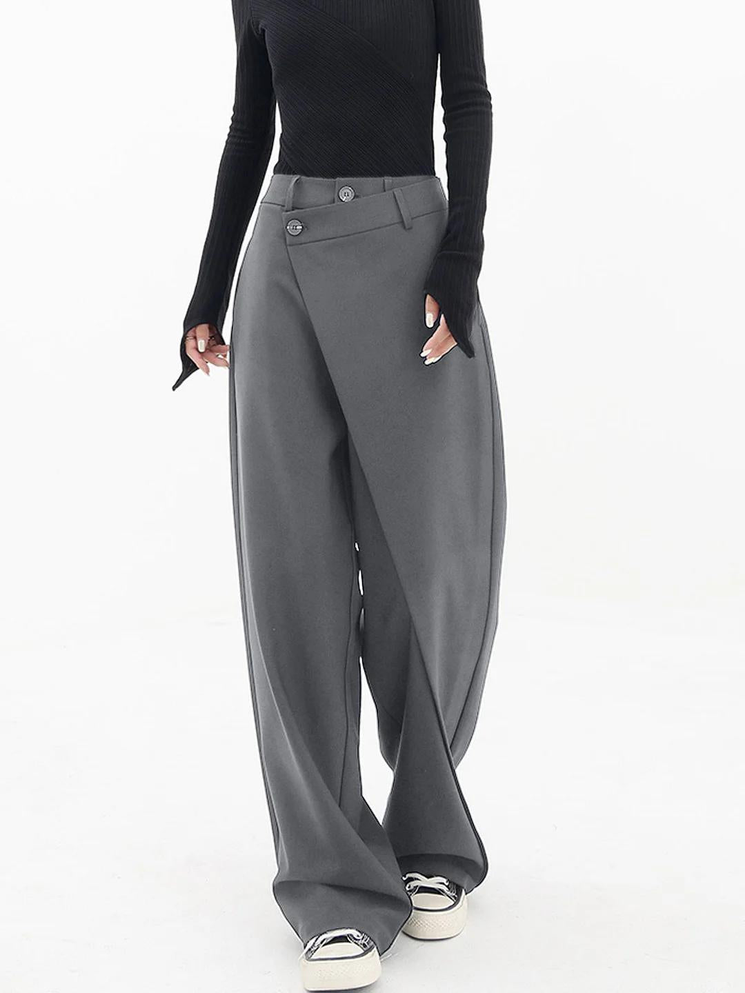 Chic und Stil | Pantalon baggy asymétrique