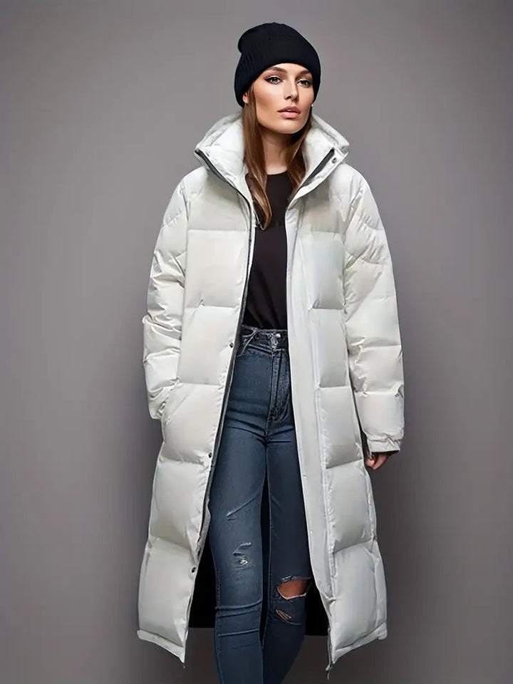Chic und Stil | Puffer Jacket with Hood for Women Winter