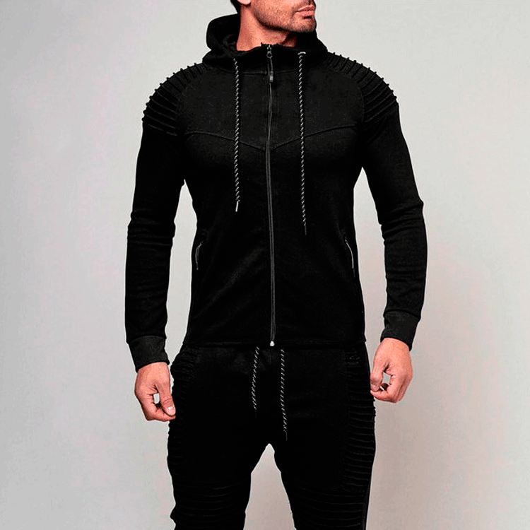 Veste à capuche sportive pour hommes avec un design d'épaule structuré et un matériau de haute qualité Chic und Stil