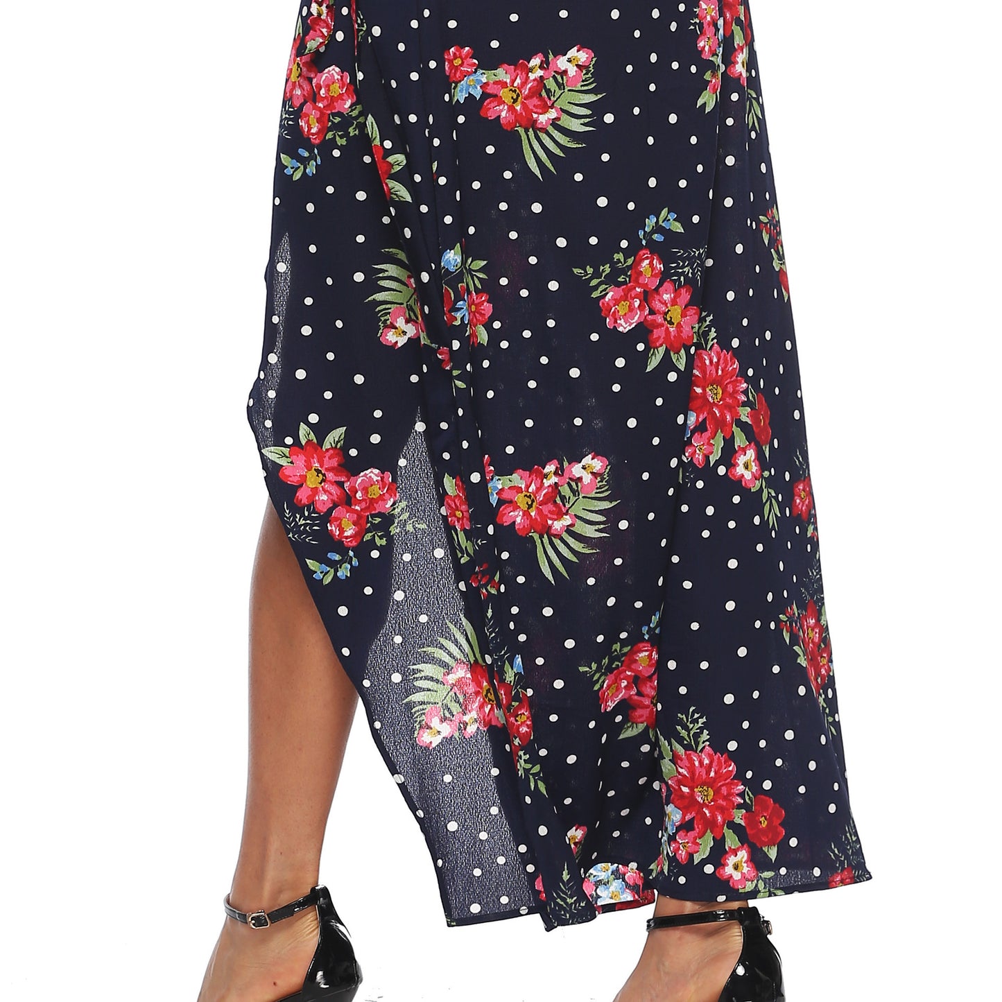 Robe maxi à manches longues à imprimé floral pour femmes Chic und Stil
