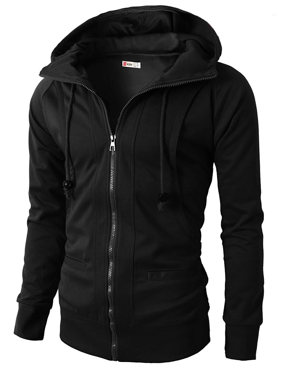Veste hoodie zippée sportive pour hommes avec poches fonctionnelles et finition élastique Chic und Stil