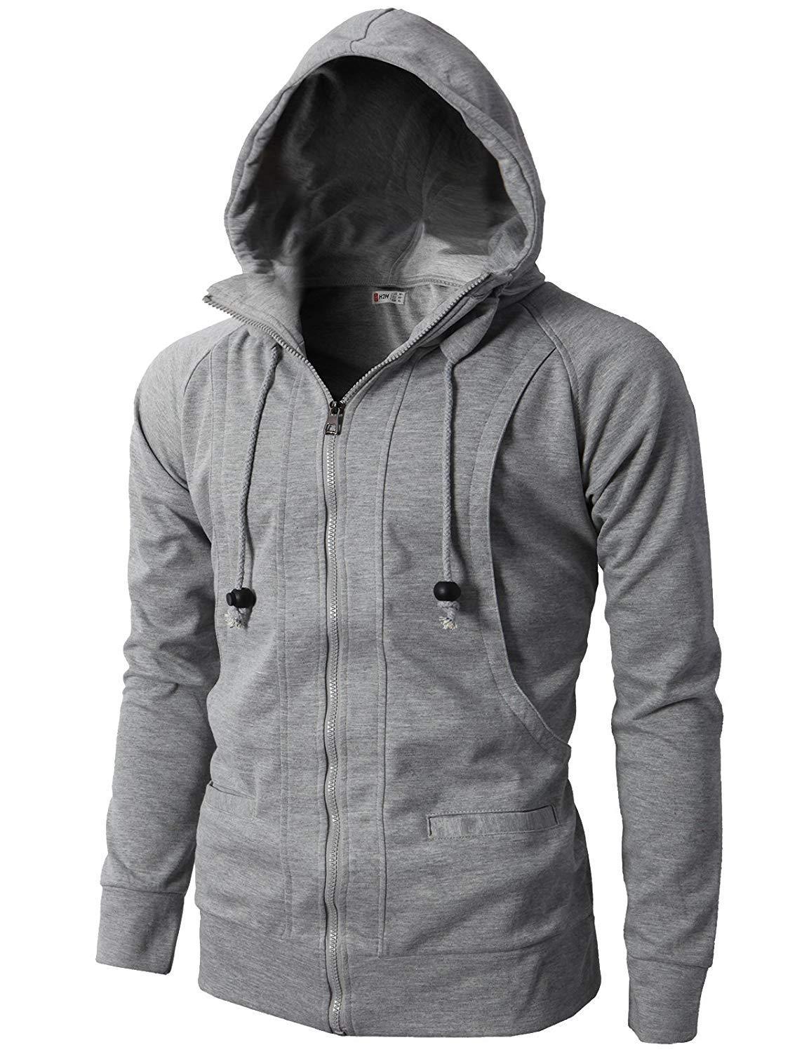 Veste hoodie zippée sportive pour hommes avec poches fonctionnelles et finition élastique Chic und Stil