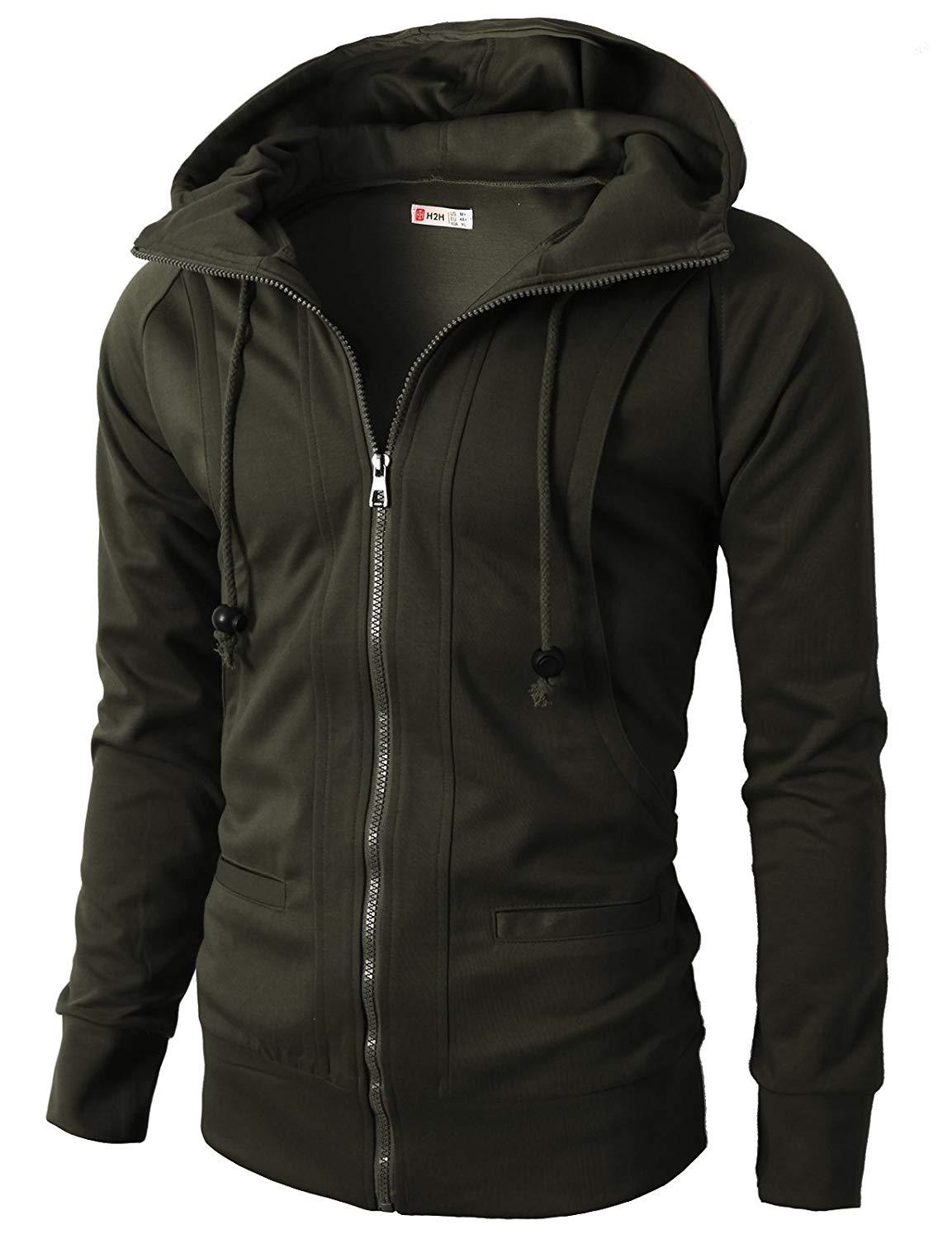Veste hoodie zippée sportive pour hommes avec poches fonctionnelles et finition élastique Chic und Stil