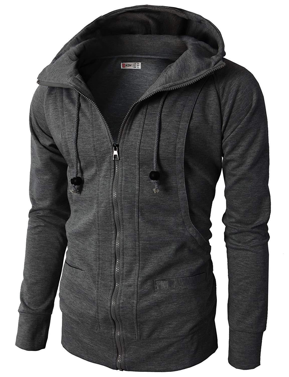 Veste hoodie zippée sportive pour hommes avec poches fonctionnelles et finition élastique Chic und Stil