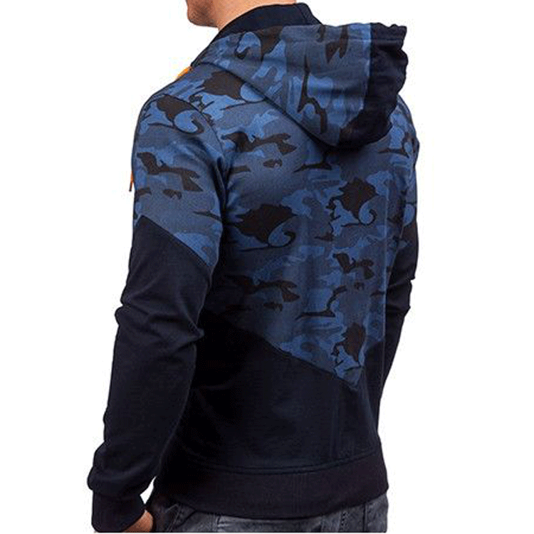 Veste à capuche moderne pour hommes en design camouflage Chic und Stil