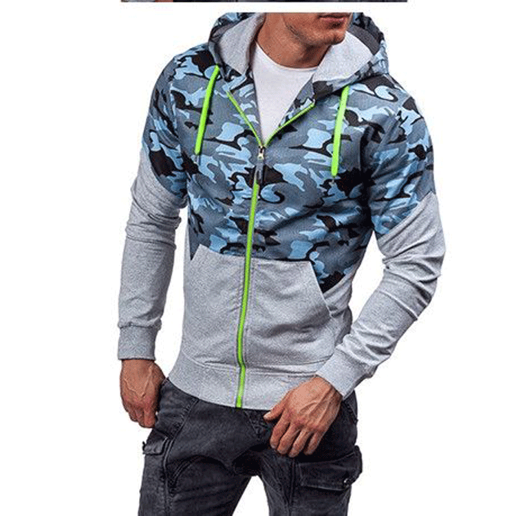Veste à capuche moderne pour hommes en design camouflage Chic und Stil