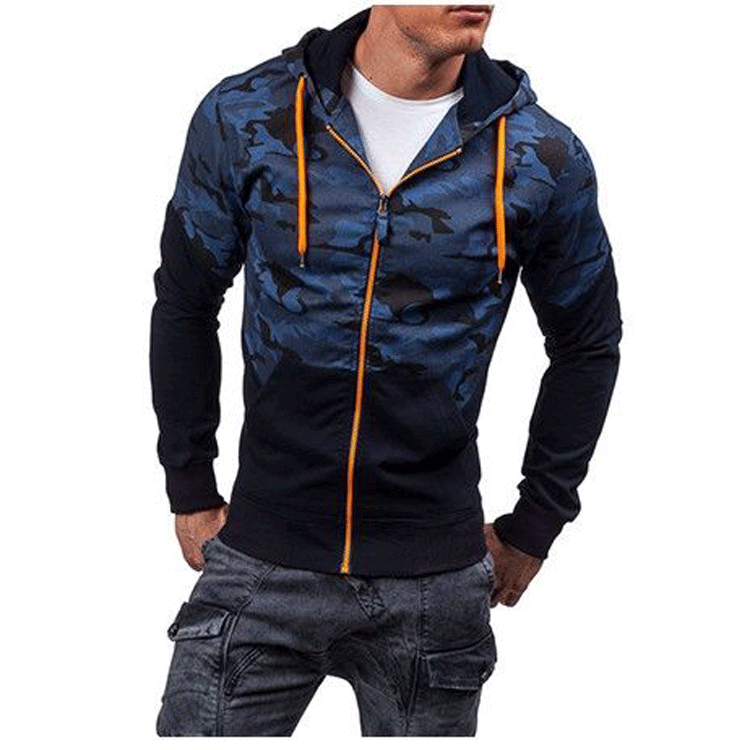 Veste à capuche moderne pour hommes en design camouflage Chic und Stil