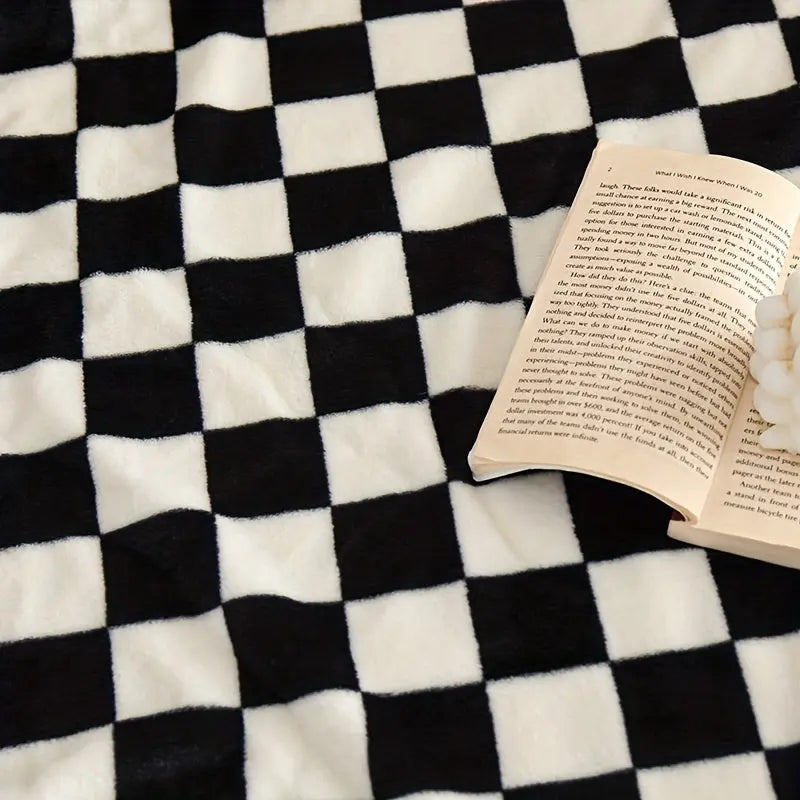 Couverture à carreaux douce et chaude – pour canapé et chambre-Couvertures-ChicUndStil