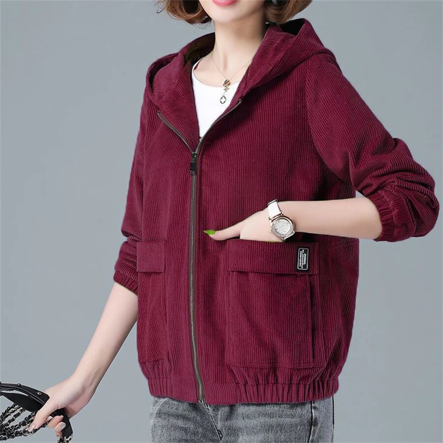 Chic und Stil | Veste en corduroy oversized