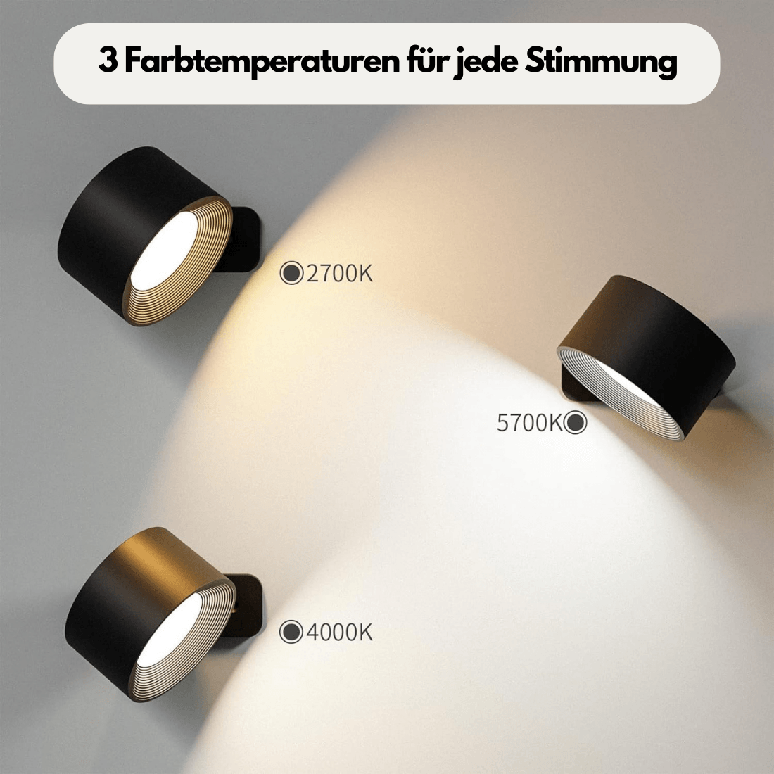 Chic and Stil | 360° rechargeable wireless wall lamp