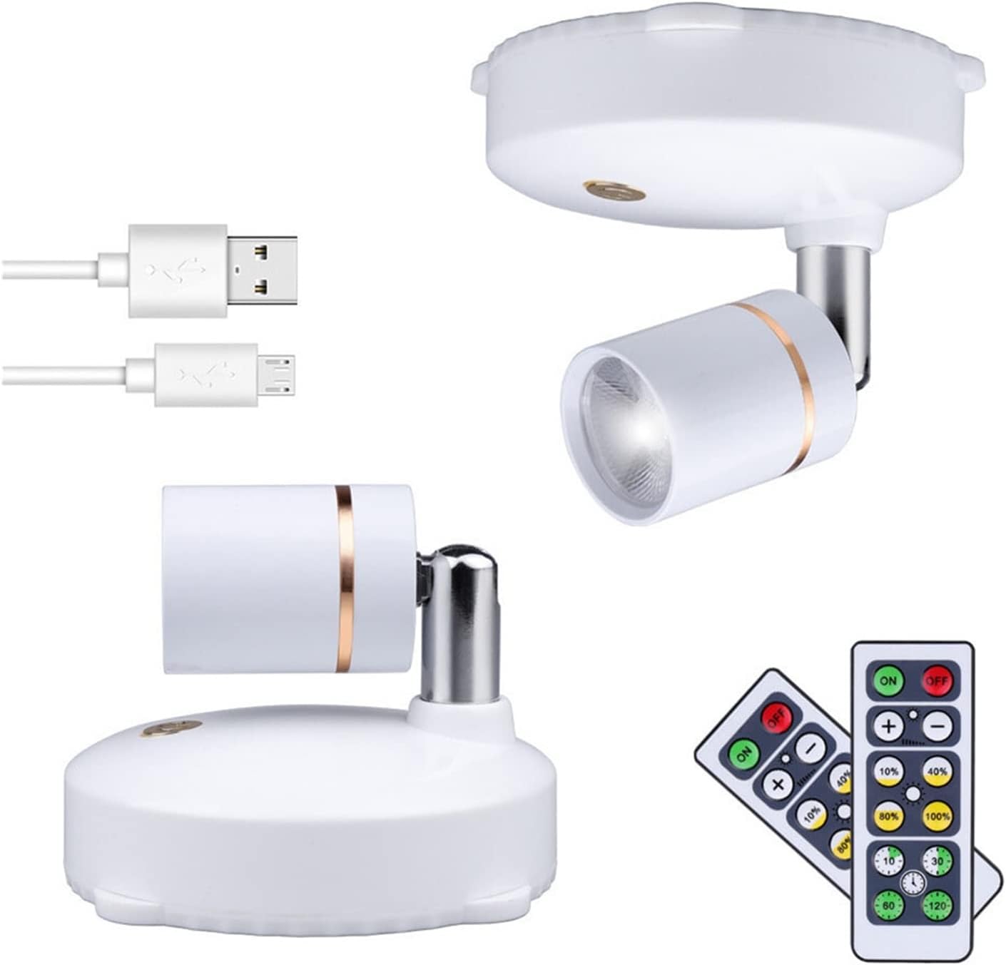 Chic and Style | Wireless, rechargeable LED spotlight and desk lamp with remote control