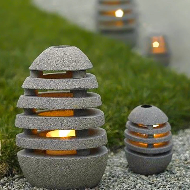 Lampe de Jardin Extérieure de Style Japonais - Luminaire LED Énergétiquement Efficace avec une Durée de Vie de 50 000 Heures-Luminaires d'extérieur / solaires-ChicUndStil