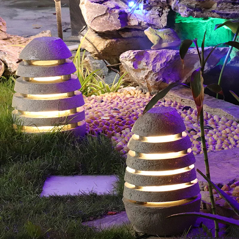 Lampe de Jardin Extérieure de Style Japonais - Luminaire LED Énergétiquement Efficace avec une Durée de Vie de 50 000 Heures-Luminaires d'extérieur / solaires-ChicUndStil