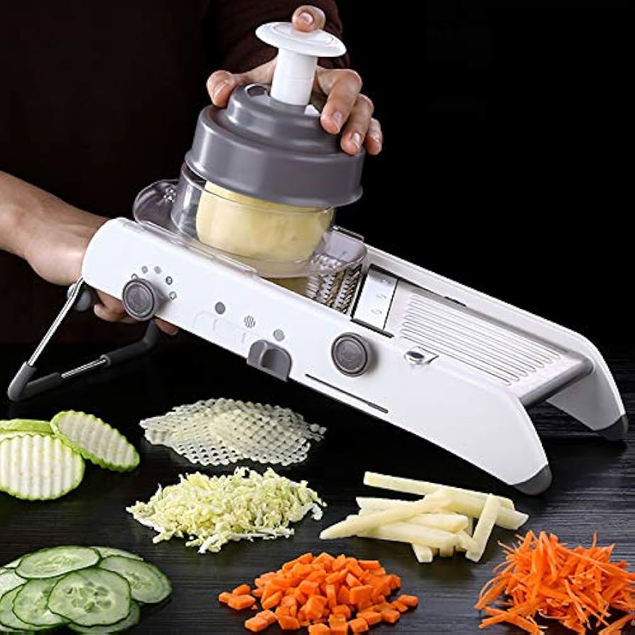 Chic und Stil | Mandolin Vegetable Slicer – Professional Grater with Adjustable 304 Stainless Steel Blades