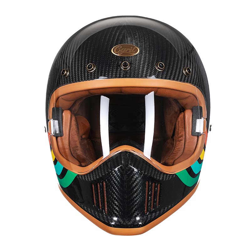 Casque de Moto Intégral en Fibre de Carbone | F389TS - ChicUndStil